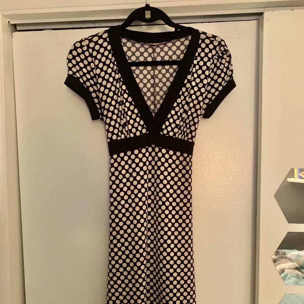 Black and White Poke-a-Dot Dress